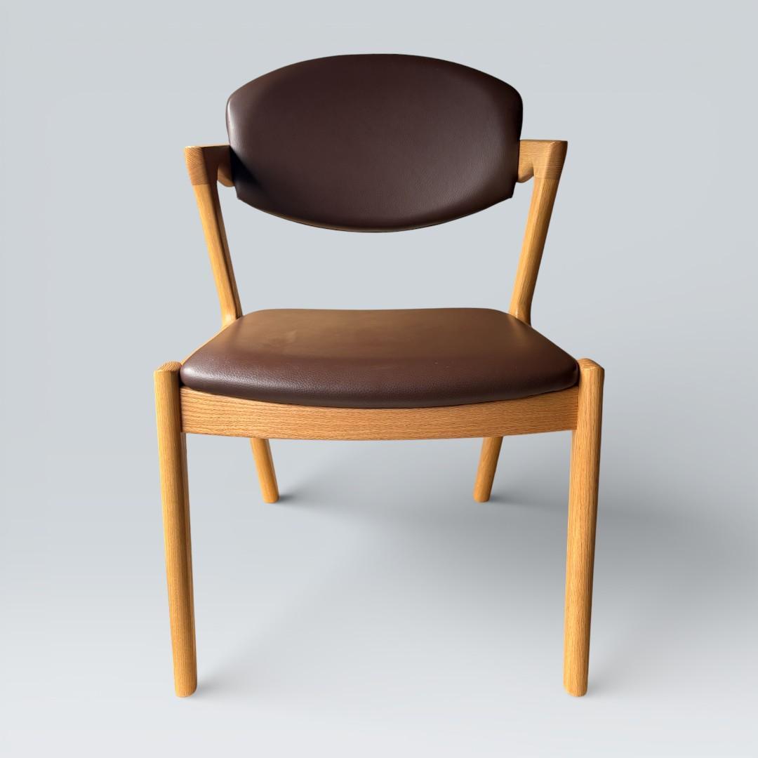 【美品】浜本工芸 ダイニングチェア アームチェア 肘掛 オーク材②