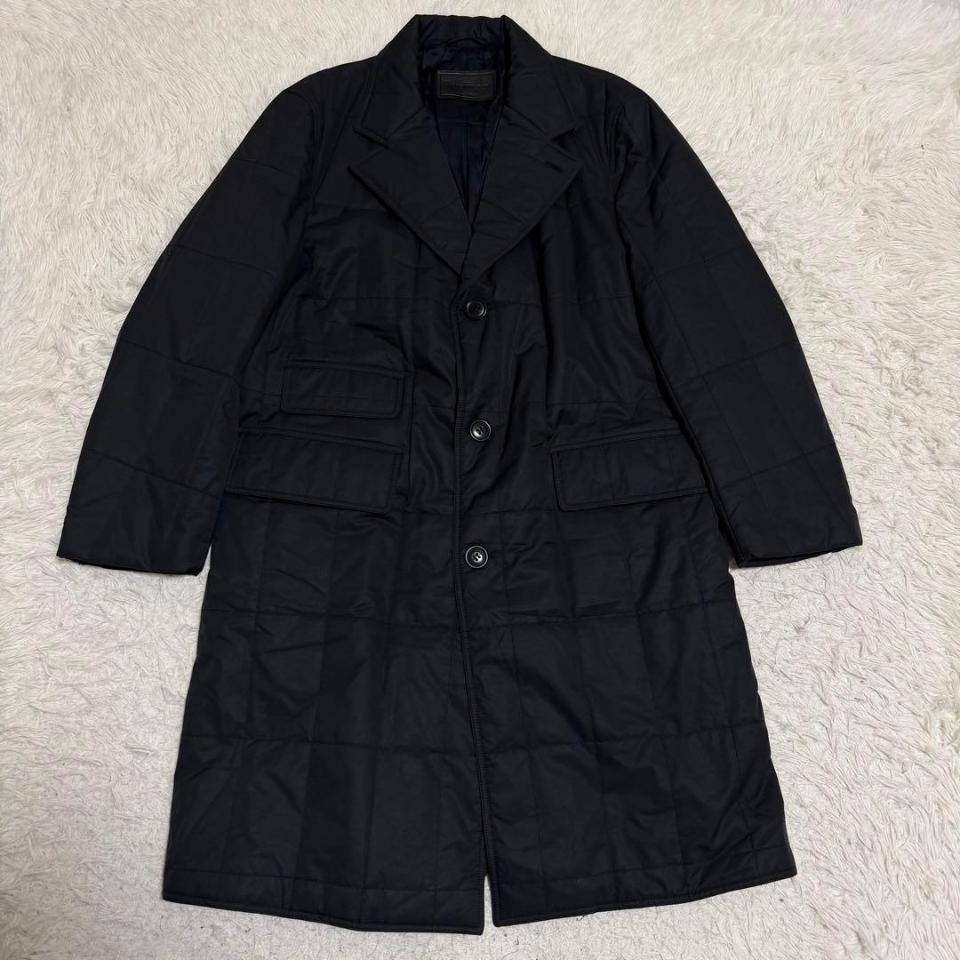 希少美品XLサイズ相当 フェラガモ チェスターコート キルティング