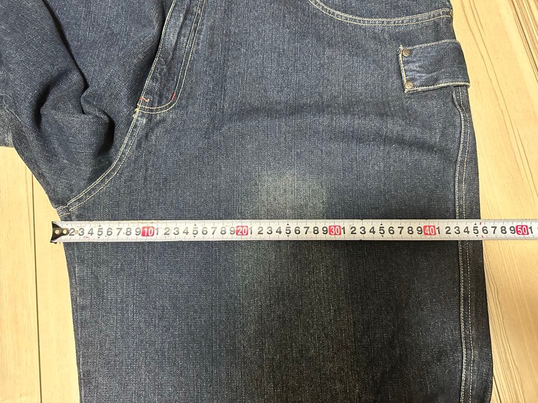 【極太】KNOCKOUT ノックアウト デニムパンツ W48 濃紺 b-boy