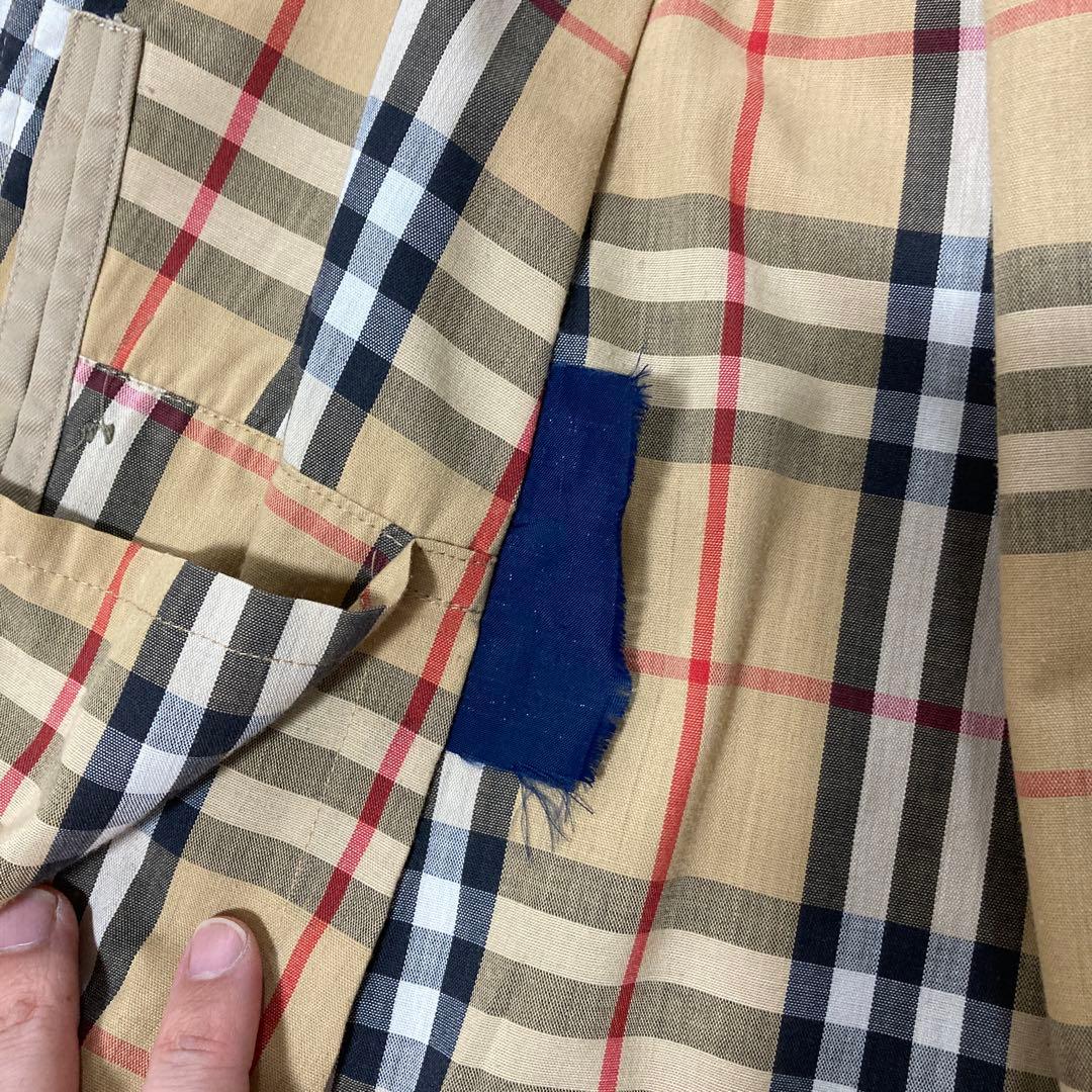 バーバリー　ステンカラーコート　一枚袖