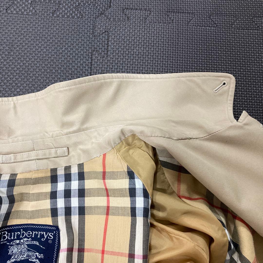 バーバリー　ステンカラーコート　一枚袖