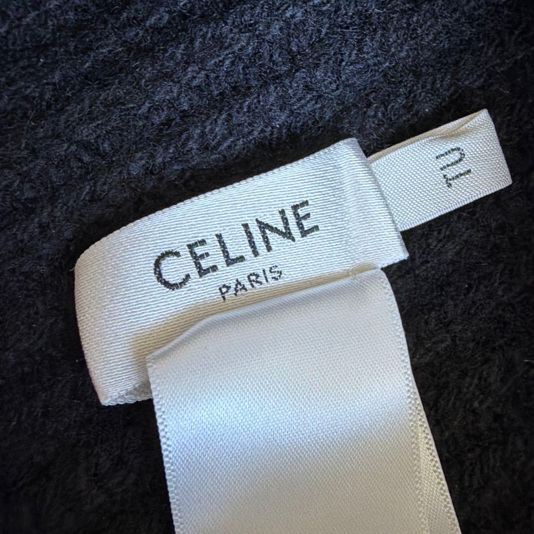 CELINE セリーヌ ニット帽 ビーニー トリオンフロゴ ブラック