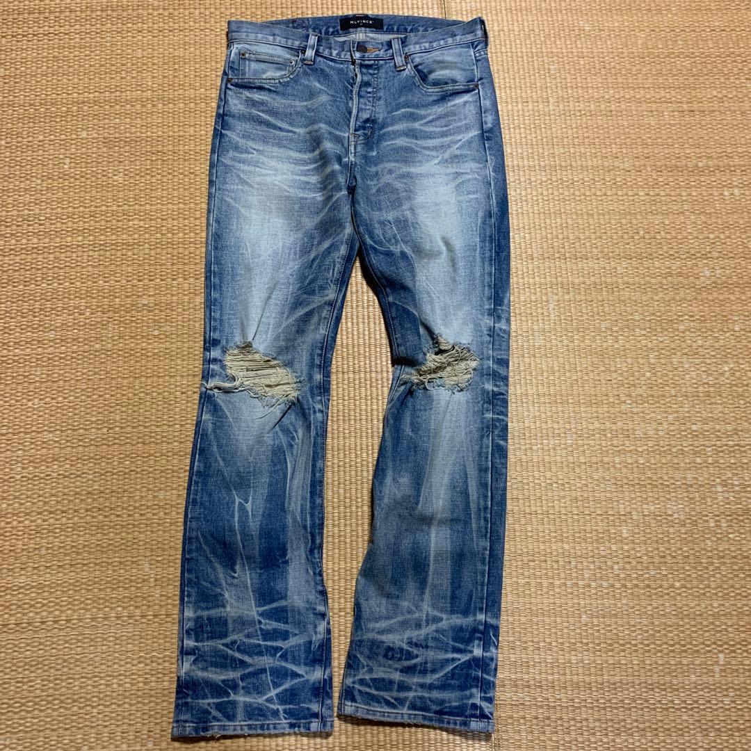MLVINCE®︎ type-4 straight crash denim メンズ