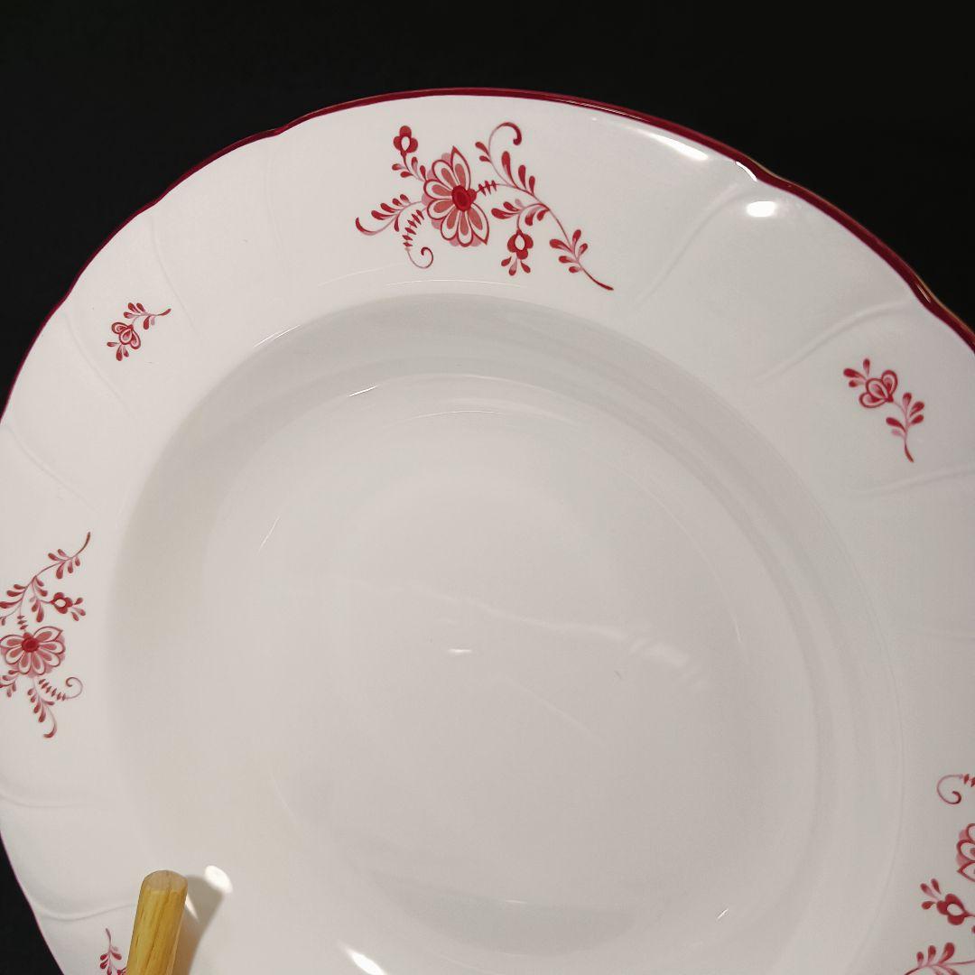 ノリタケ クラフトーン パスタ皿 中皿 各5客 深皿 赤 スープ皿 プレート