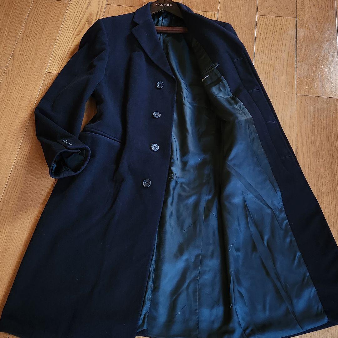 dunhill XXL相当 チェスターコート 最高級 カシミヤ100% マキシ丈