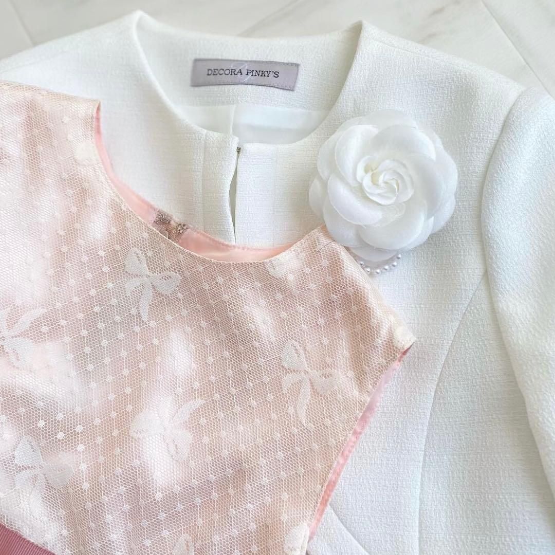 大人気♡白ピンク レース＊120 入学式 卒園式 女の子 フォーマル ランドセル