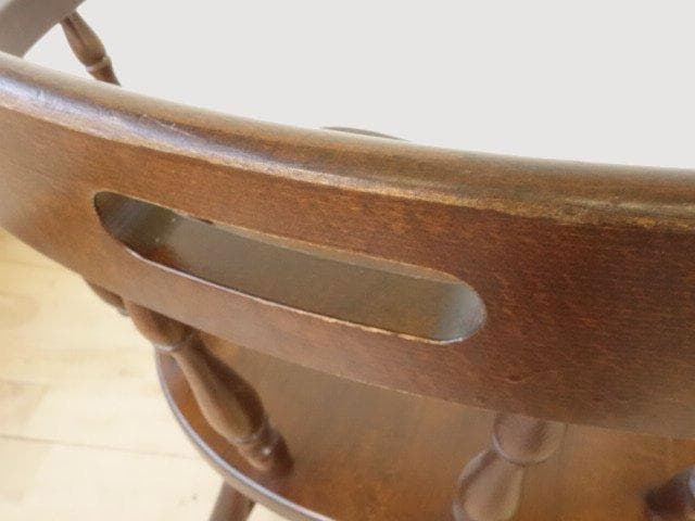 飛騨産業　キツツキ　穂高　アームチェアーA　イス　椅子　 木製　再塗装済ＵＳＥＤ