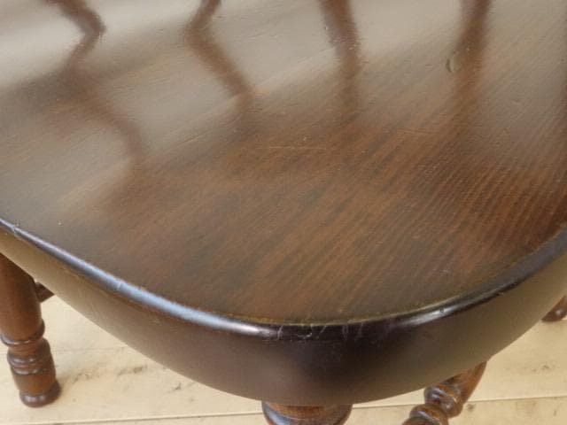 飛騨産業　キツツキ　穂高　アームチェアーA　イス　椅子　 木製　再塗装済ＵＳＥＤ