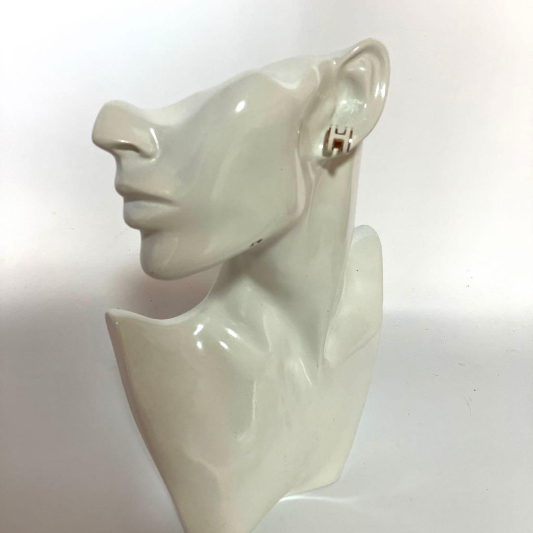 HERMES エルメスピアスポップアッシュミニポップHホワイトシルバー