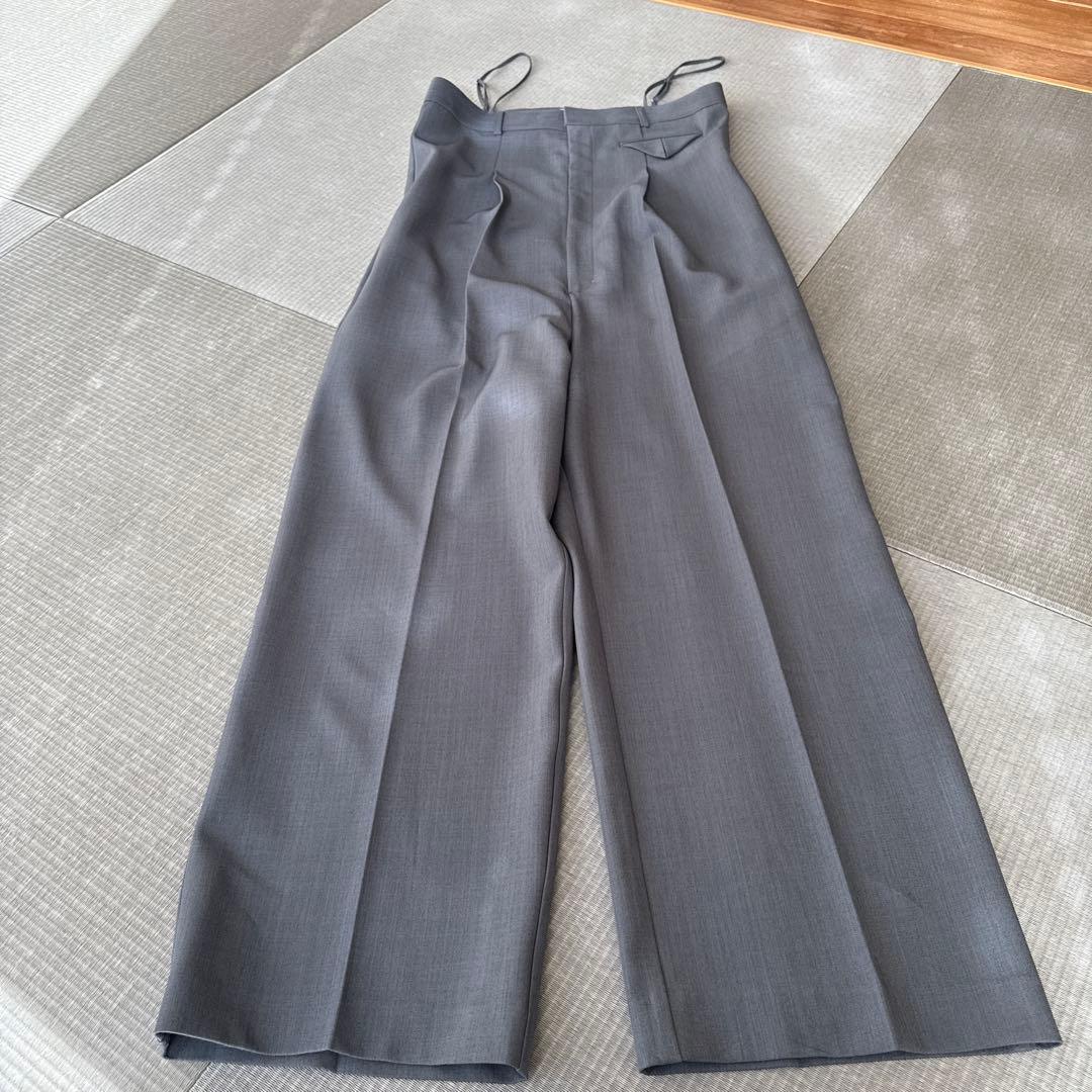 ぴぴぴ　Bibiy. グレー ワイドレッグサロペット　オールインワン