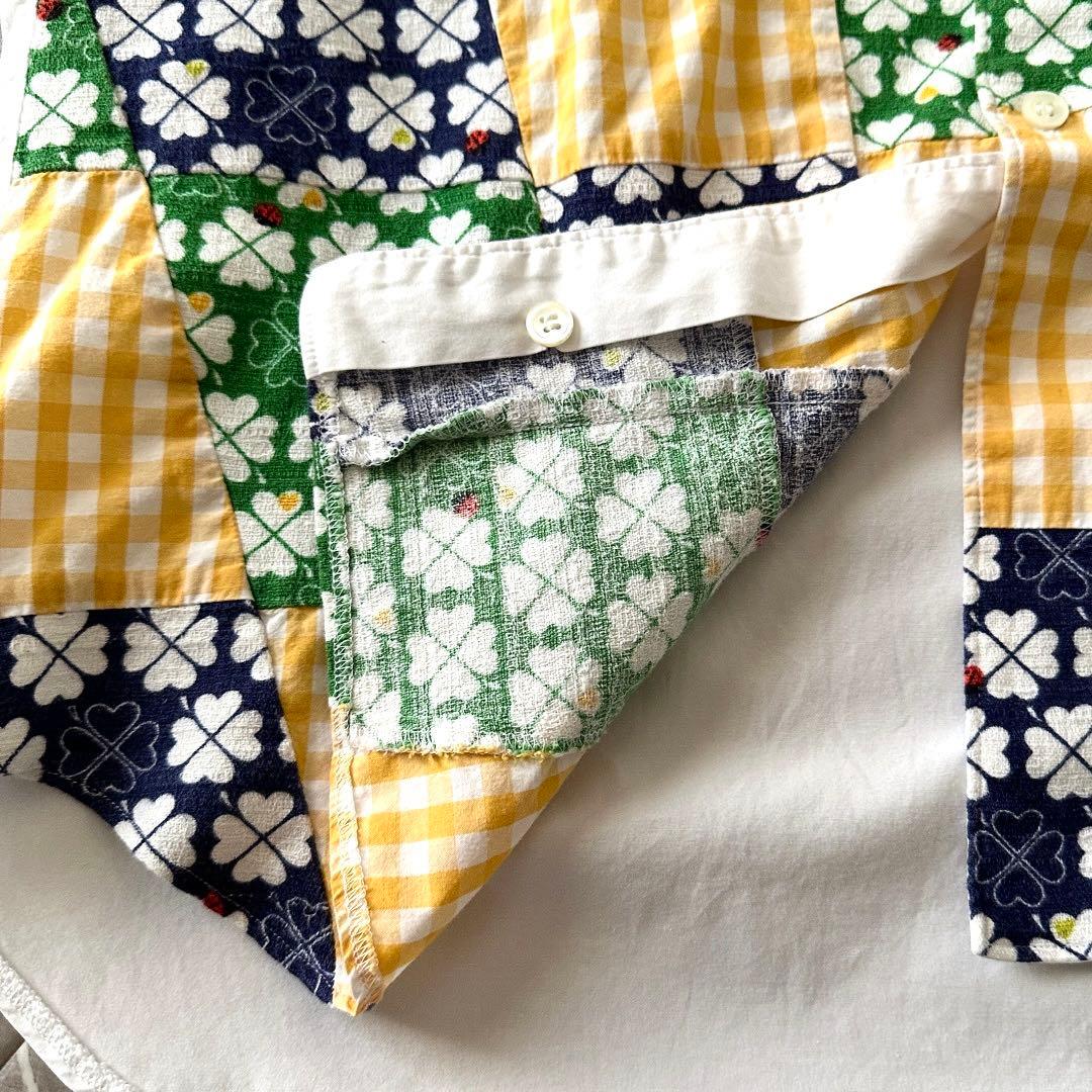 COMME des GARCONS SHIRT 花柄 パッチワーク 切替シャツ