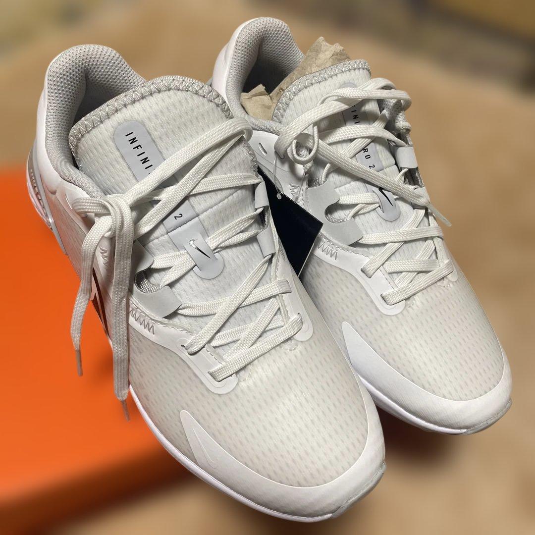 NIKEゴルフ　インフィニティPRO2 ホワイトグレー　25.5cm 新品