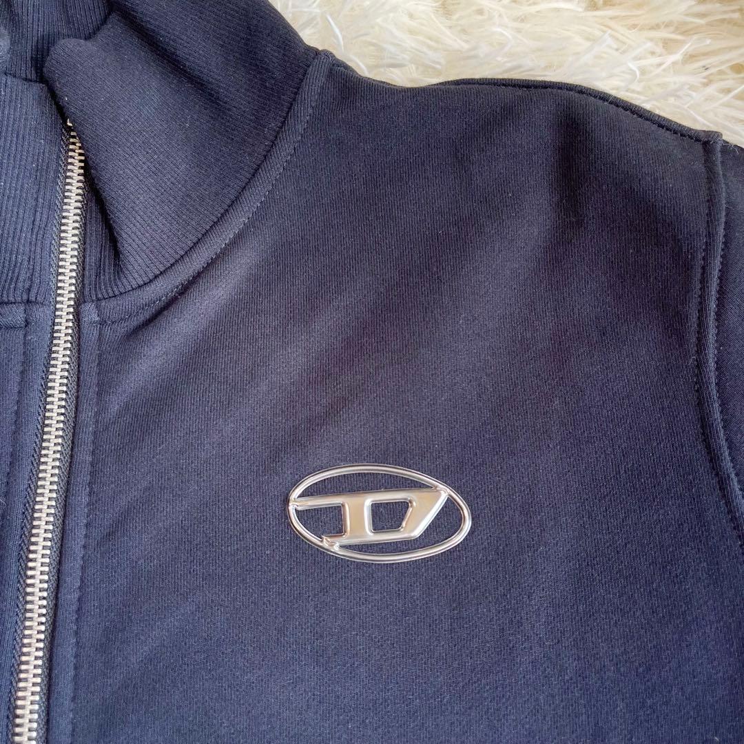 DIESEL ディーゼル ジップアップスウェット L ブラック