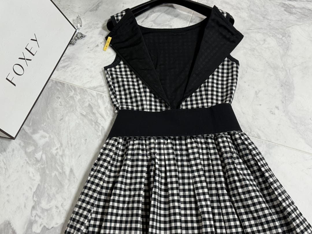 美品★FOXEYフォクシーニューヨーク ワンピース ロスフルフレア38