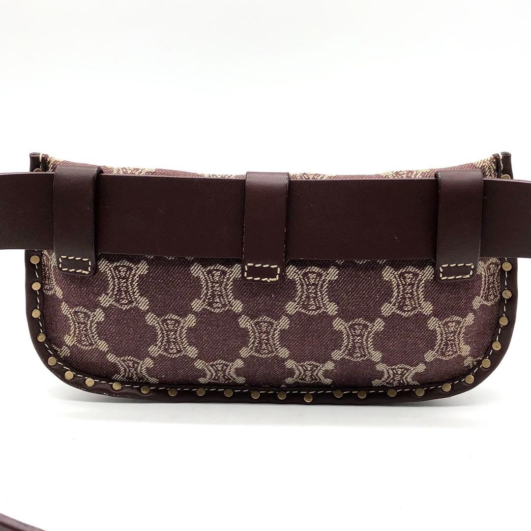 ✨美品✨セリーヌ ウエストバッグ パリマカダム キャンバス レザー ボルドー