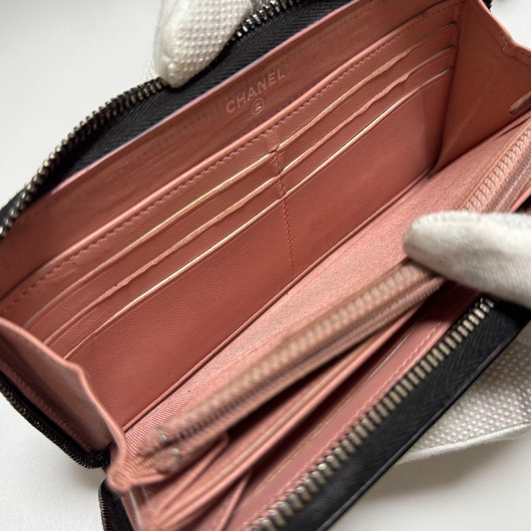 CHANEL シャネル 長財布 マトラッセ ターンロック ラウンドファスナー