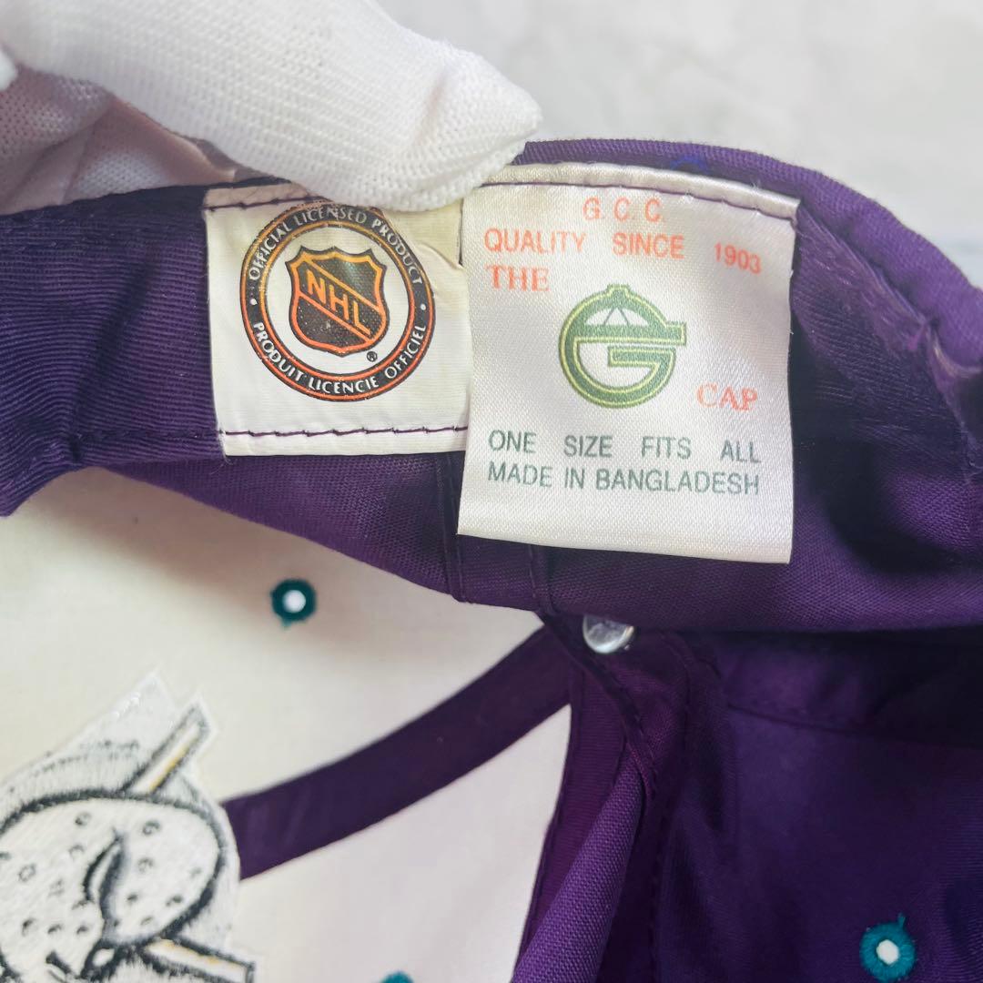 90s　ヴィンテージ　マイティーダックスキャップ　アイスホッケー　NHL