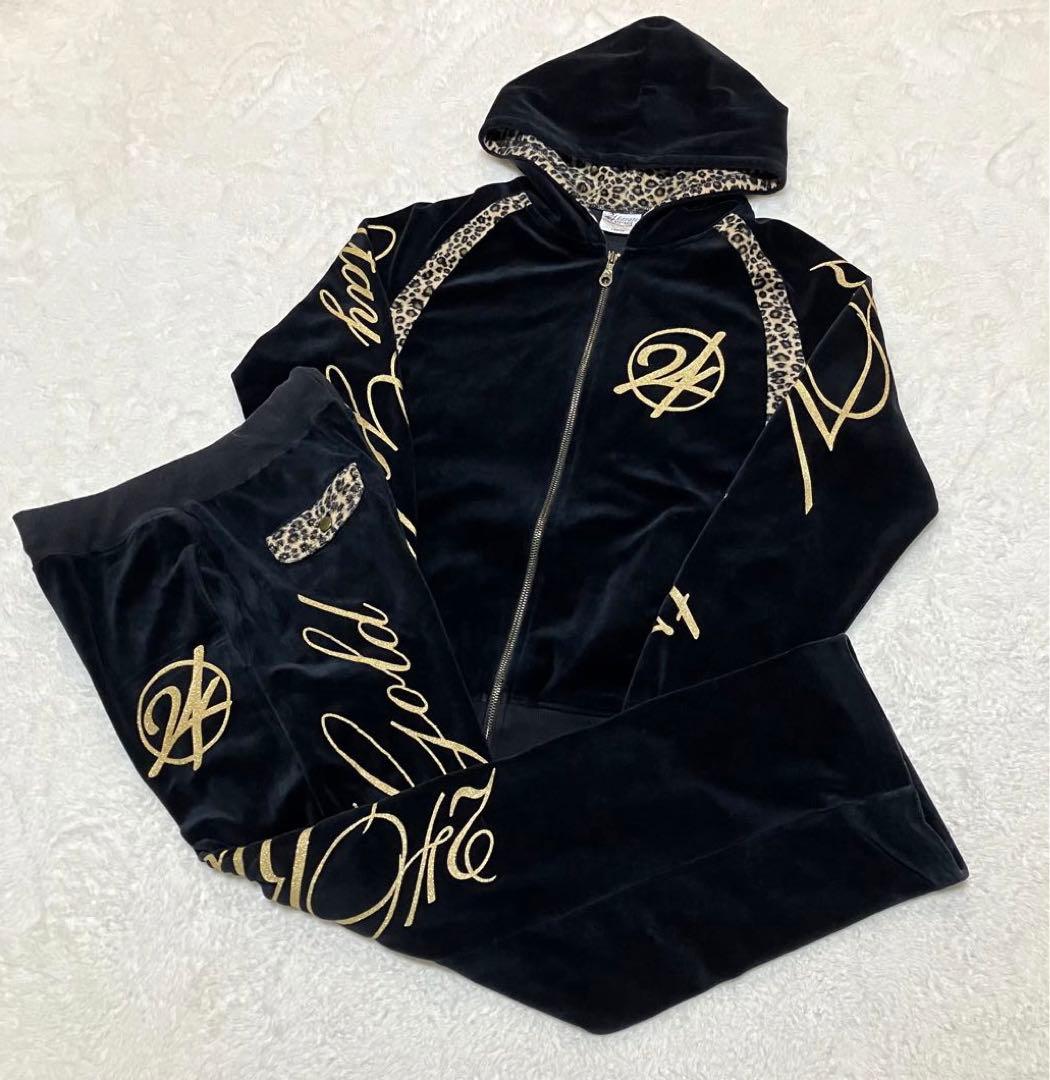 24Karats EXILE ベロアジャージ セットアップ レオパード ヒョウ柄