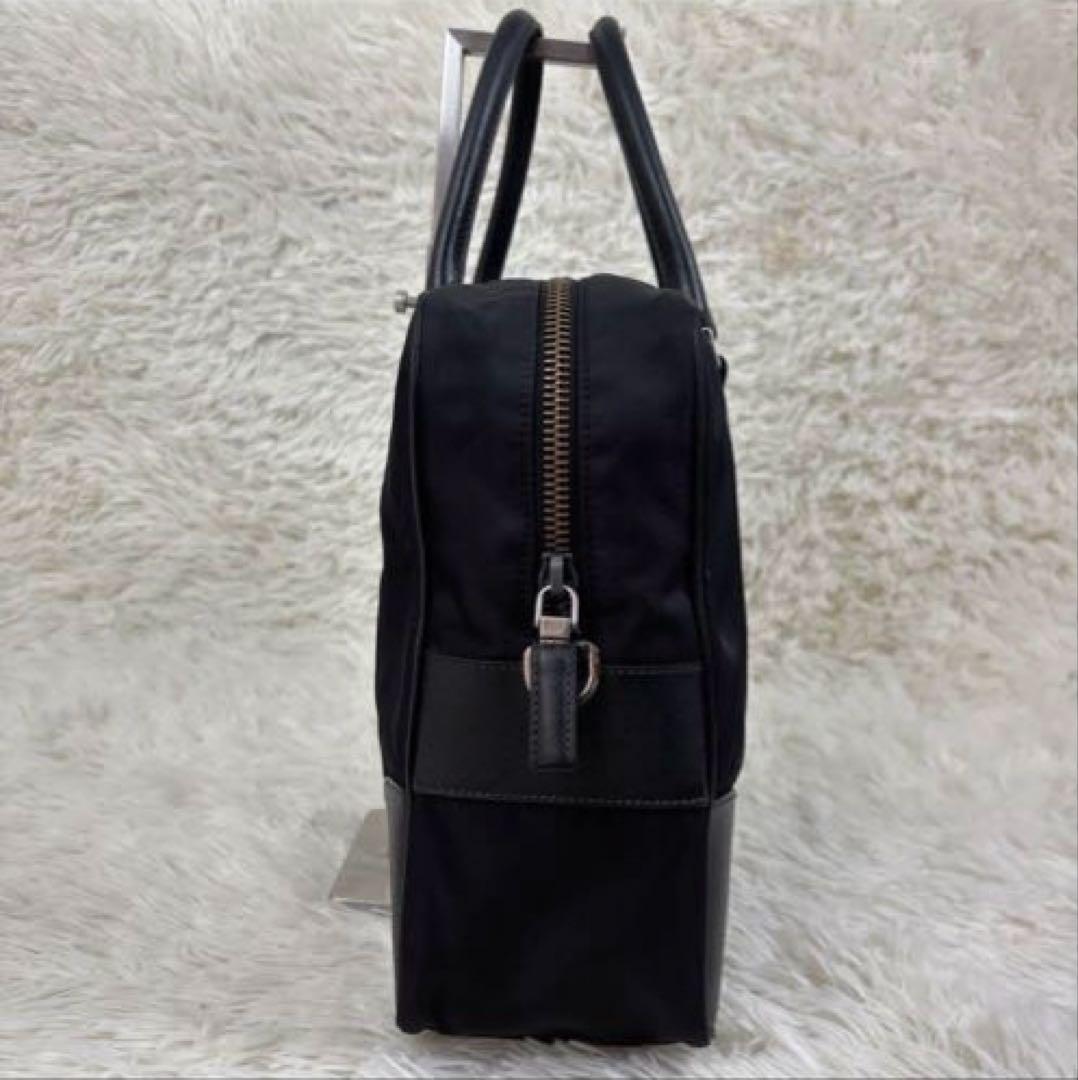 PRADA プラダ　ビジネスバッグ　ナイロン サフィアーノレザー 三角ロゴ