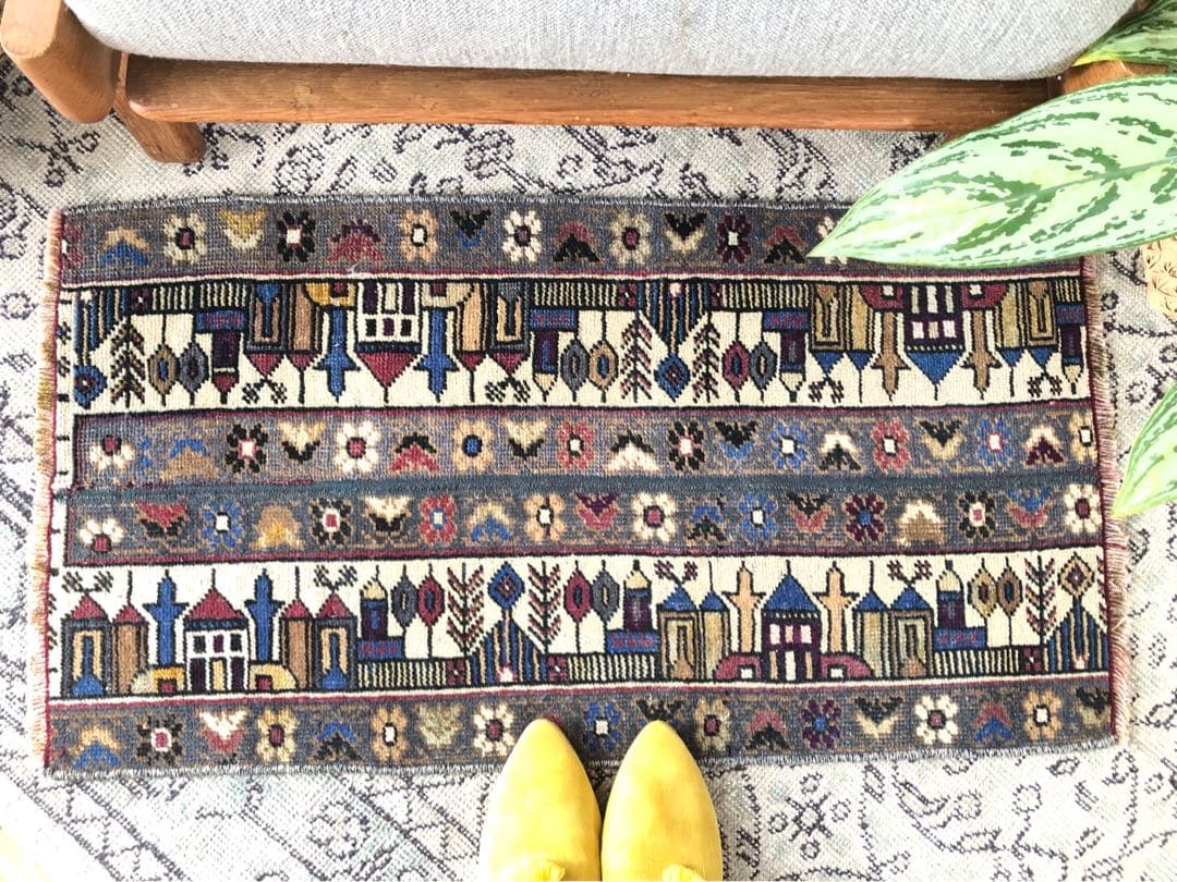 ✧ yuuuun様用✧お家柄 トルコ ビンテージラグ