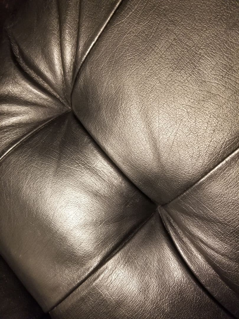 1970's　スペースエイジ　レザー　メタル　パーソナル　リクライニング　チェア