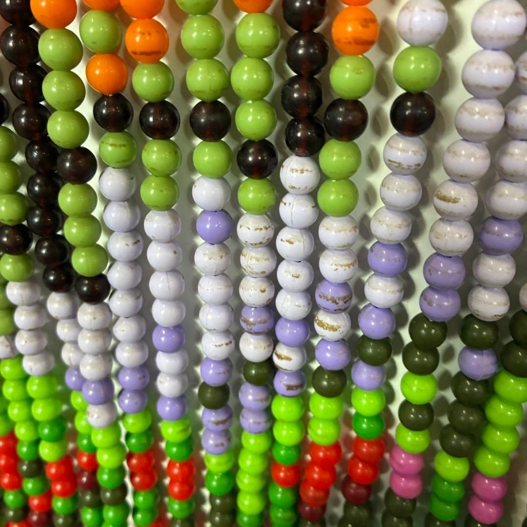 送料込】昭和レトロ 珠のれん ビーズ レトロポップ スキルスクリーン