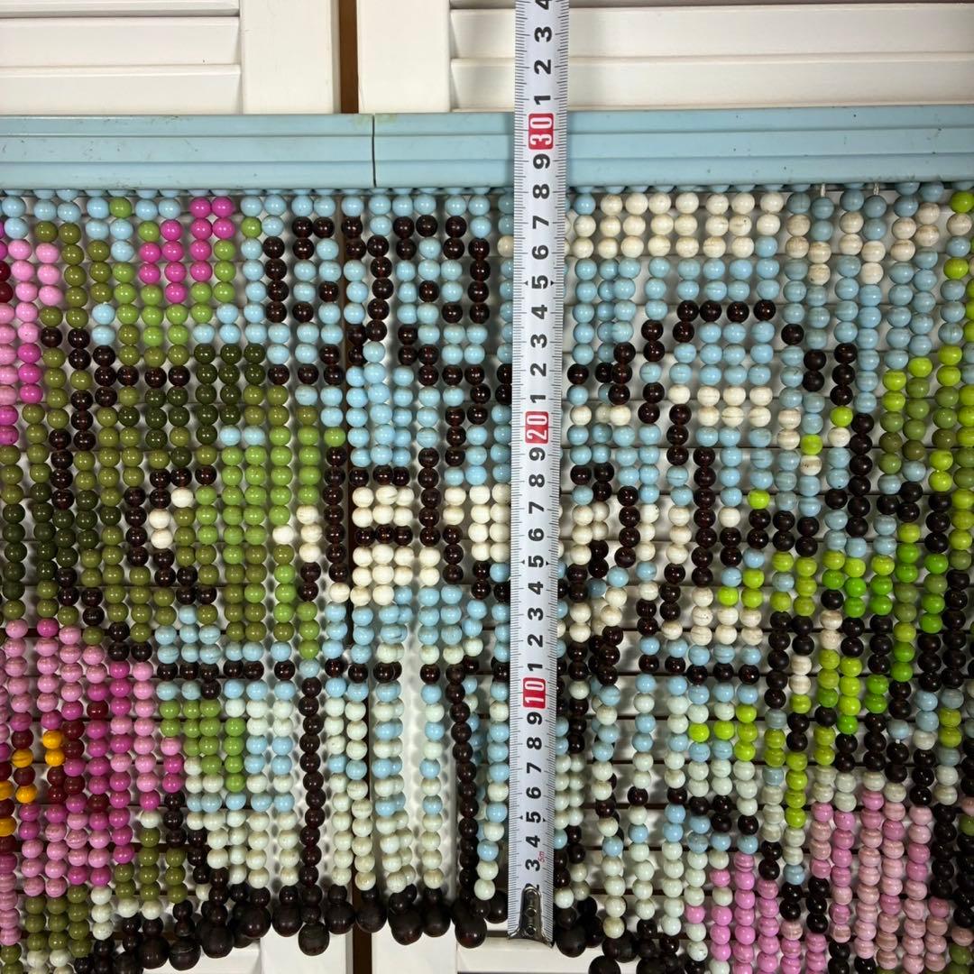 送料込】昭和レトロ 珠のれん ビーズ レトロポップ スキルスクリーン