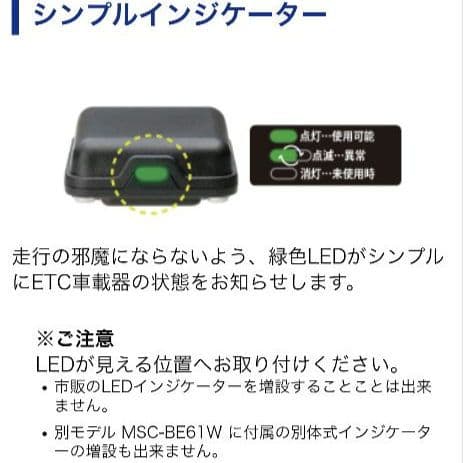 バイク用　ETC　車載器　ミツバ　BE61　（検索用）ETC2.0　2023