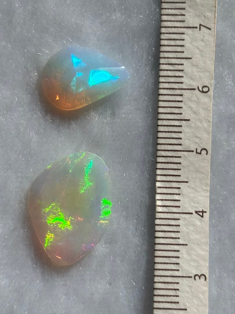 ◆ダブル オパール◆マクラメ編みペンダント