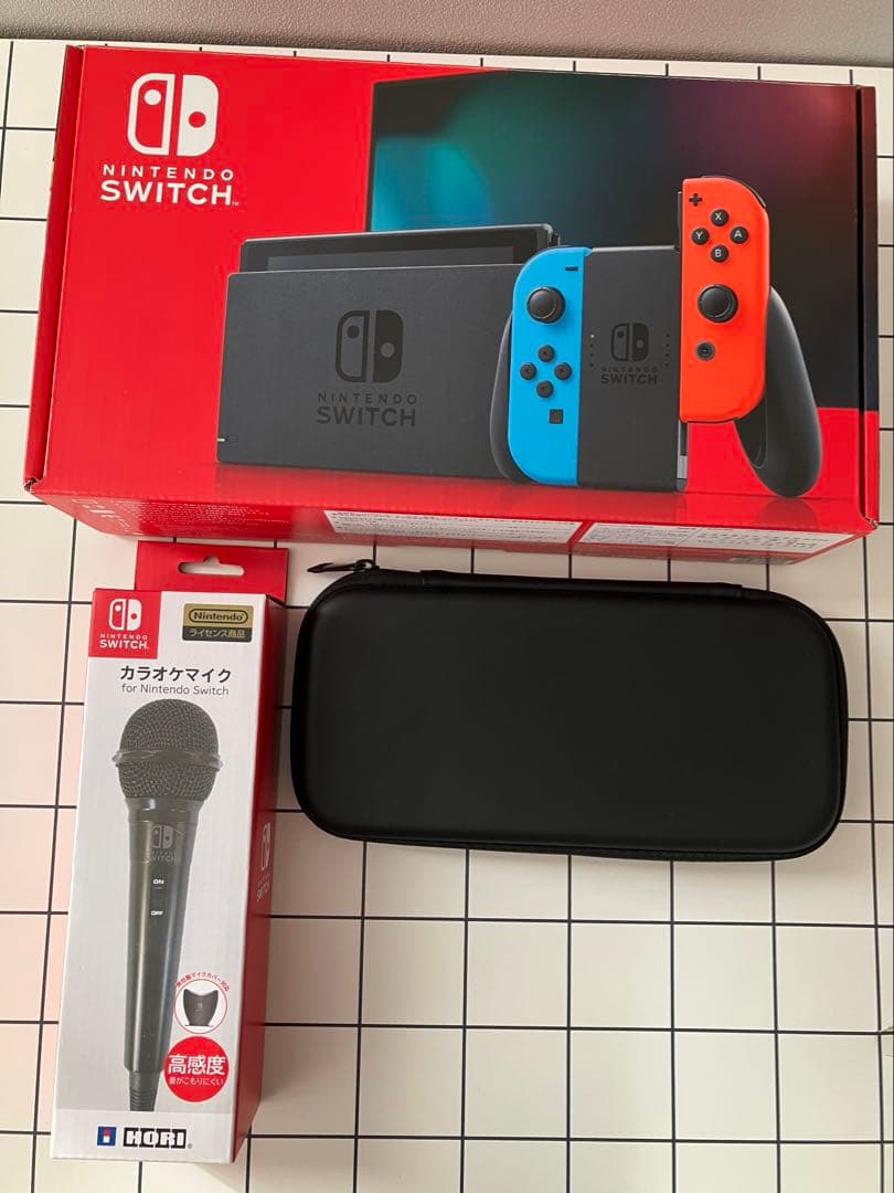 【付属品完備・おまけ付】Nintendo Switch 本体ネオンブルー/レッド
