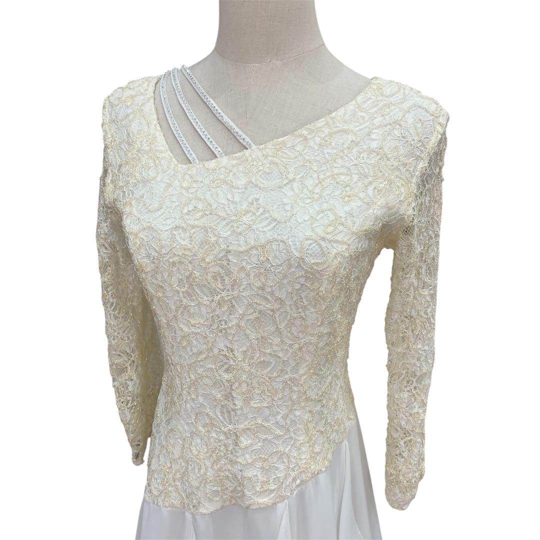 sekine セキネ商事　セキネ　社交ダンス　ホワイト レース フリル ドレス