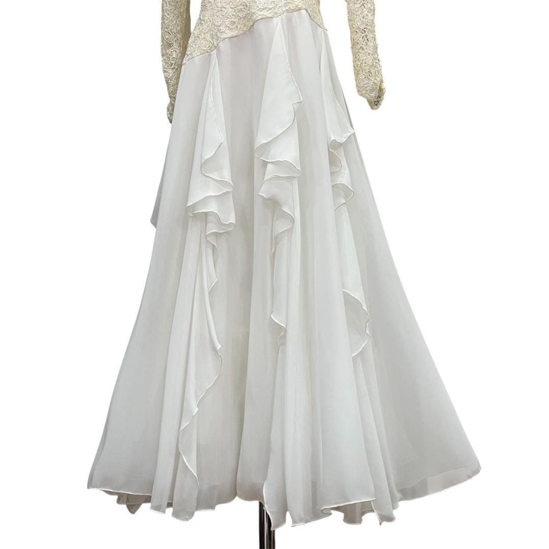 sekine セキネ商事　セキネ　社交ダンス　ホワイト レース フリル ドレス