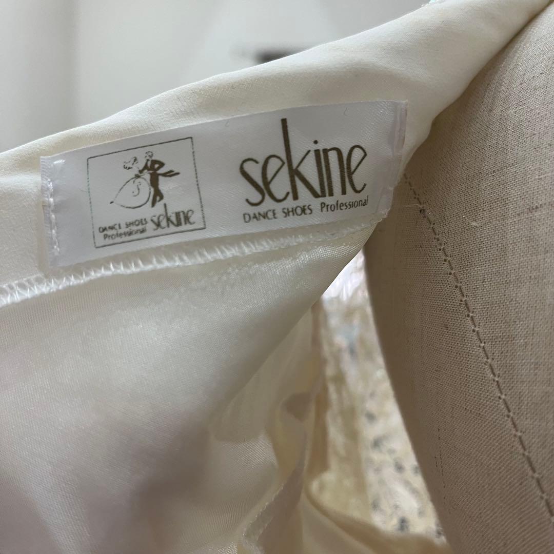 sekine セキネ商事　セキネ　社交ダンス　ホワイト レース フリル ドレス