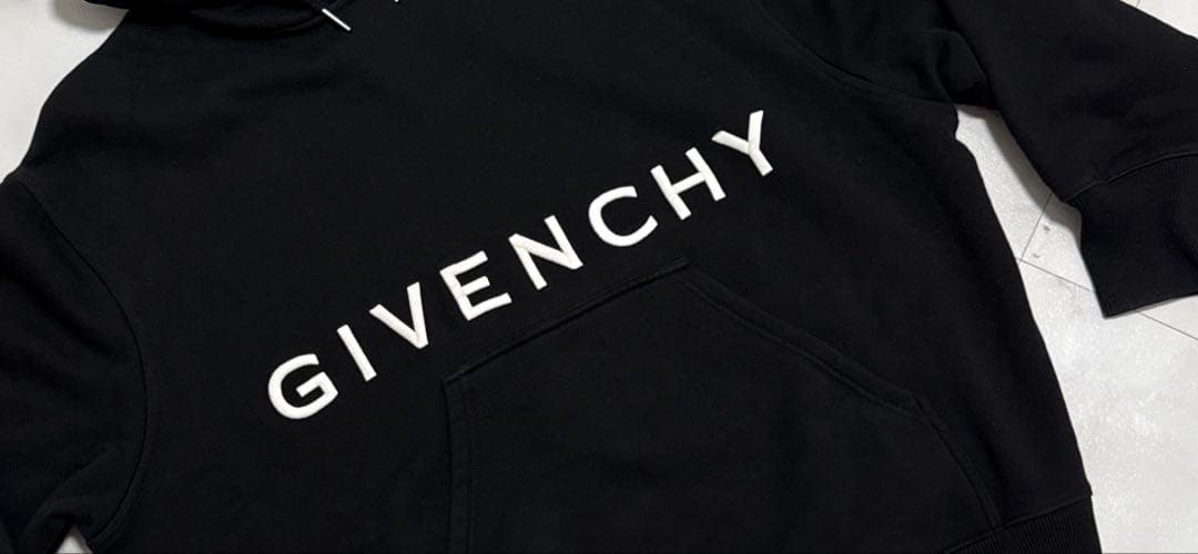 GIVENCHY ジバンシーメンズ ロゴ刺繍スウェットパーカーM