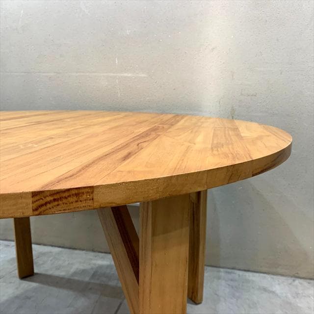 まあくん様 unico廃番SOTOラウンドダイニングテーブル - メルカリ