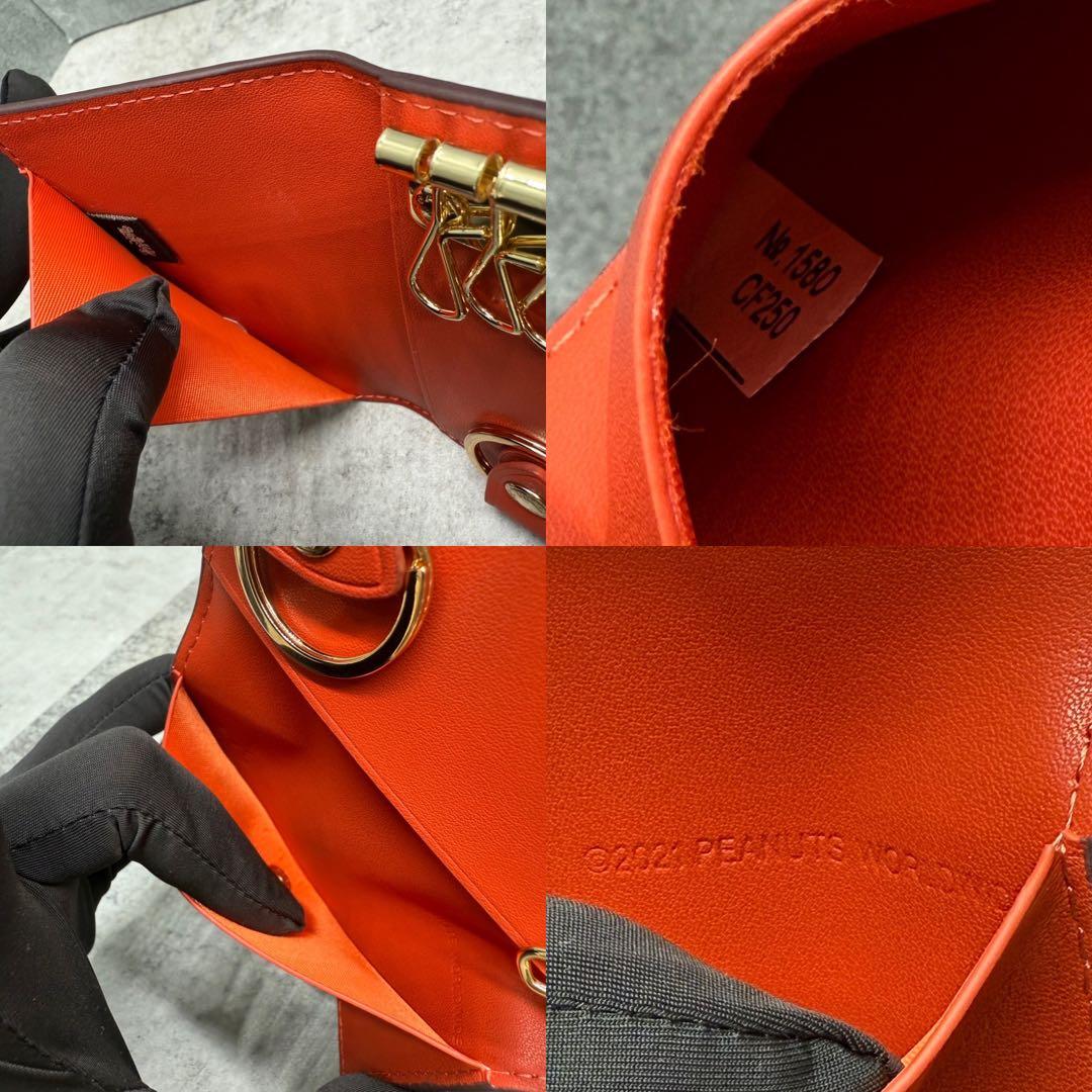 【美品】COACH コーチ スヌーピー キーケース PVC コラボ ブラウン