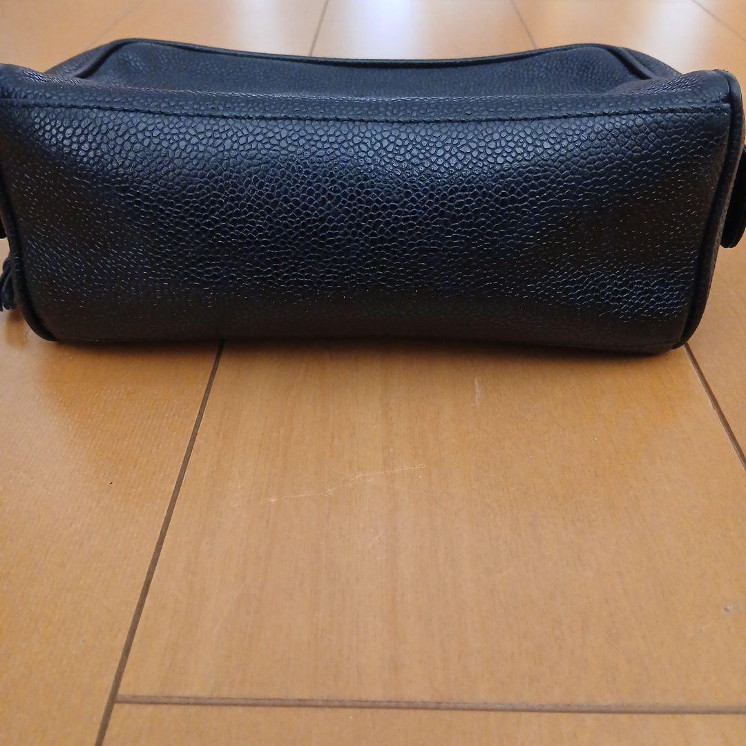 CHANEL キャビアスキン レザーポーチ　セカンドバッグ