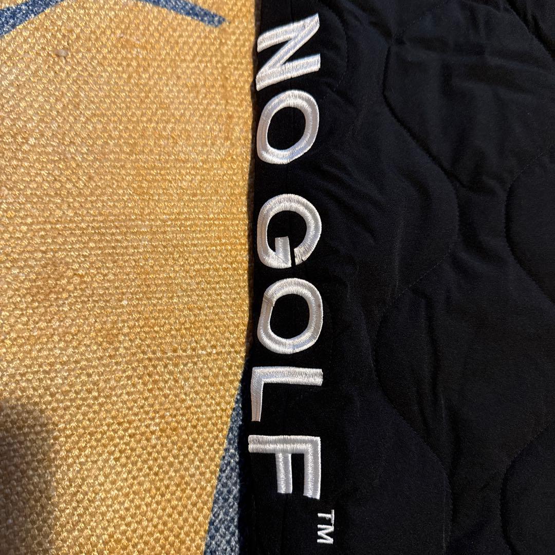 NO GOLF ブラックキルティングパンツXL