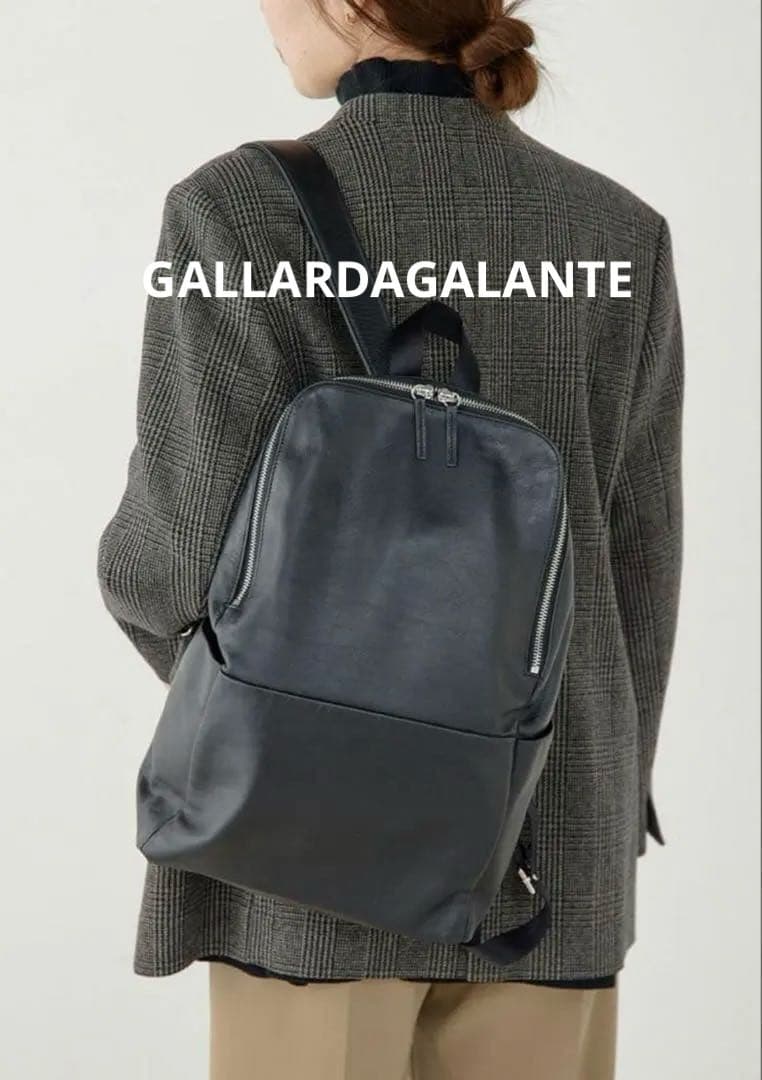GALLARDAGALANTE レザーバックパック リュック A4可 黒 ヴ