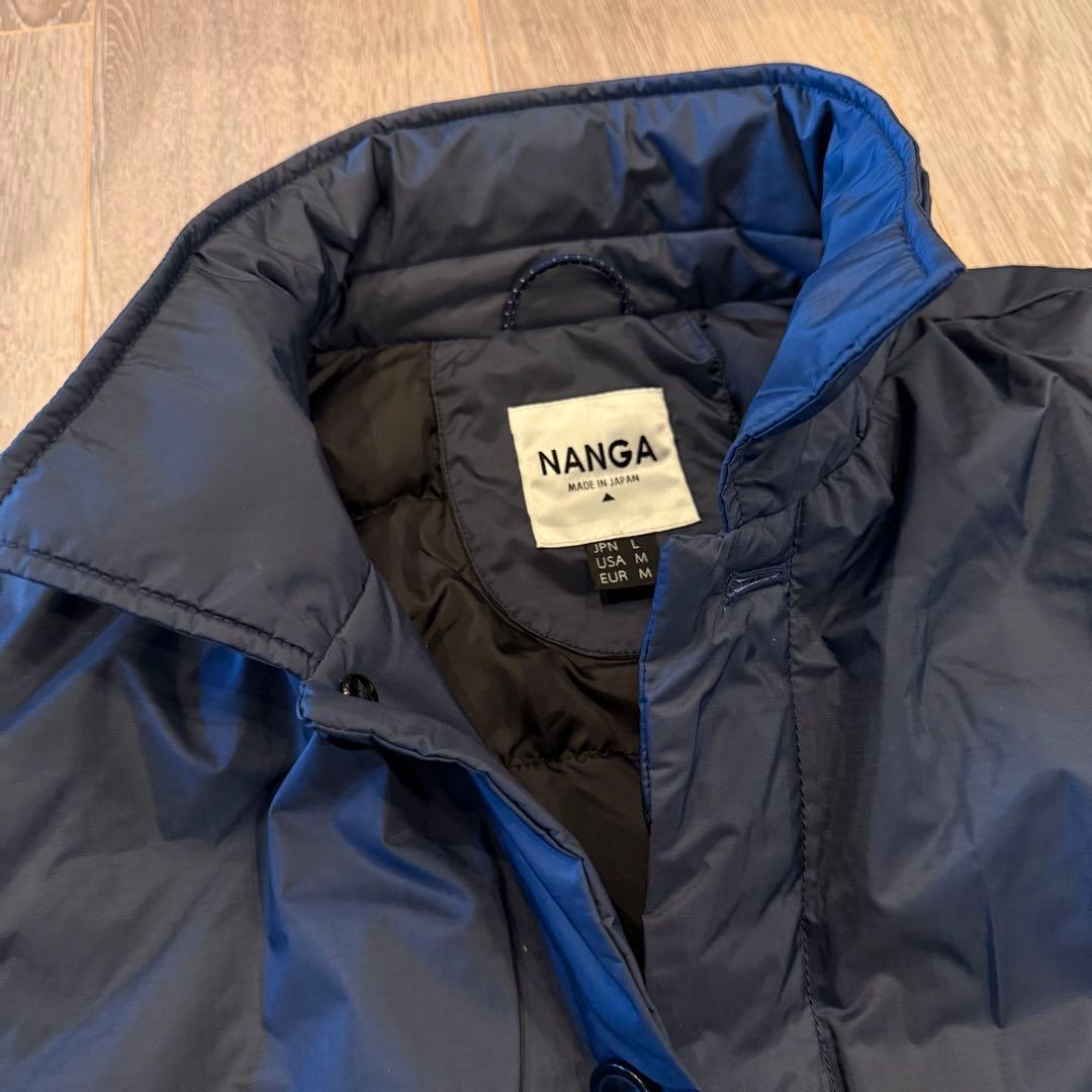 NANGA オーロラ ステンカラーダウンコート Lサイズ ネイビー 2way