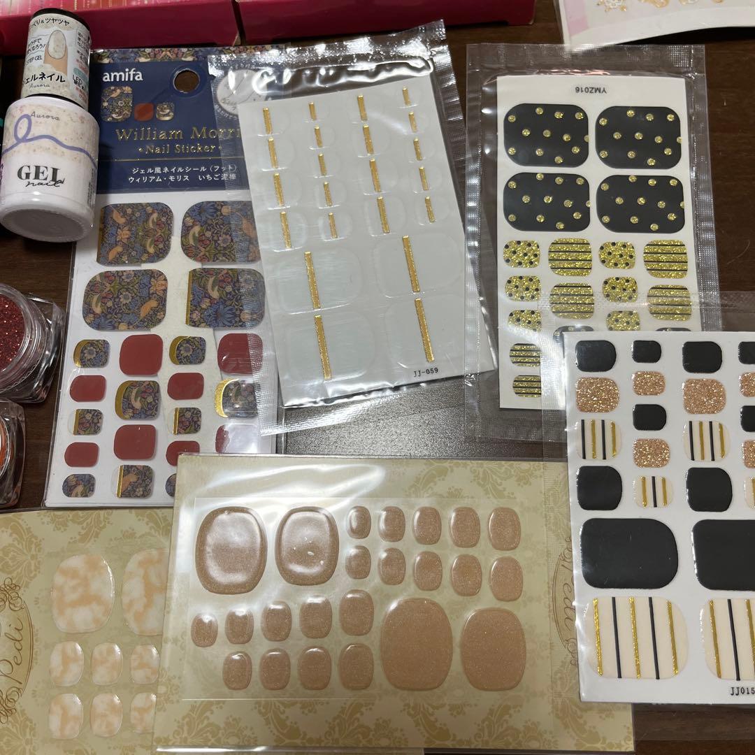 ジェル ネイル マニキュア シール まとめ売り ハンド フット レジン