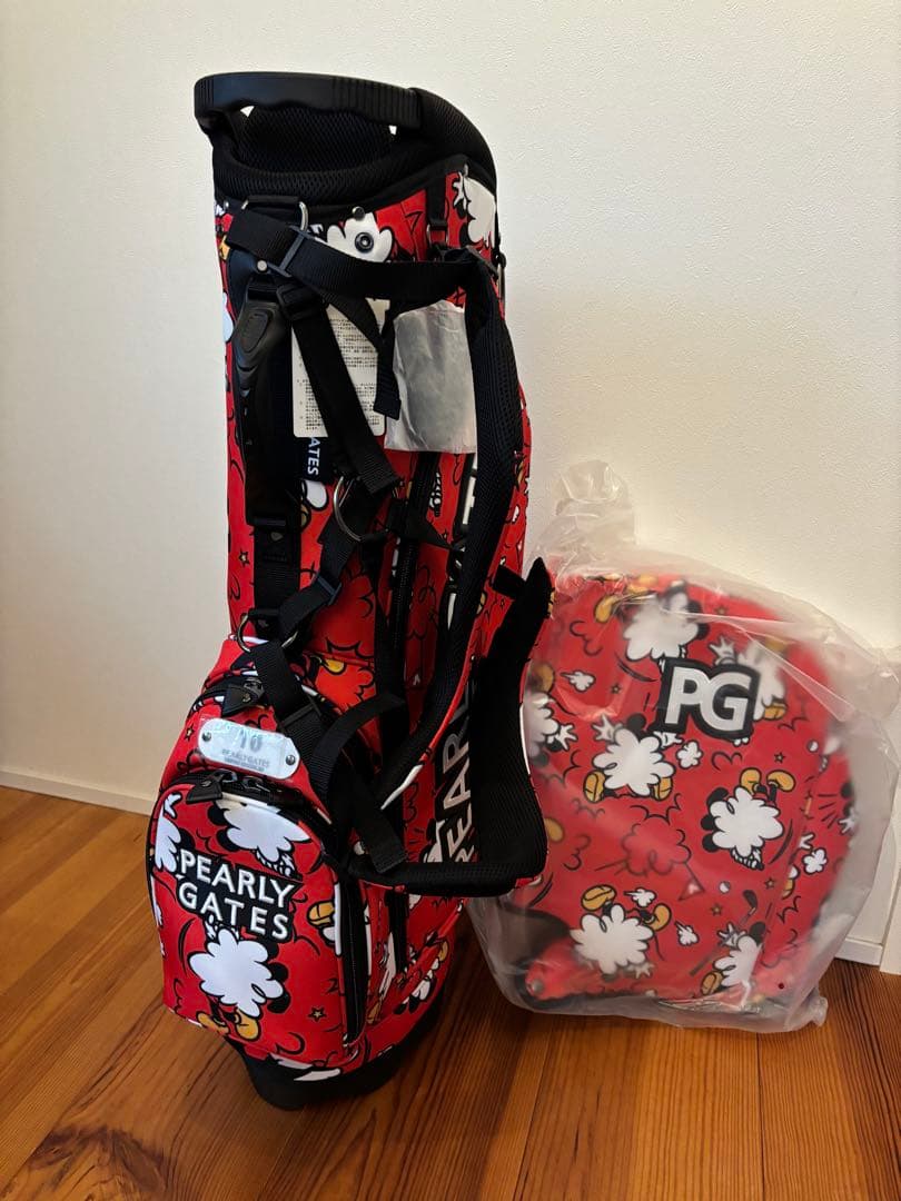 パーリーゲイツ　89個限定生産　赤ミッキーキャディバッグ