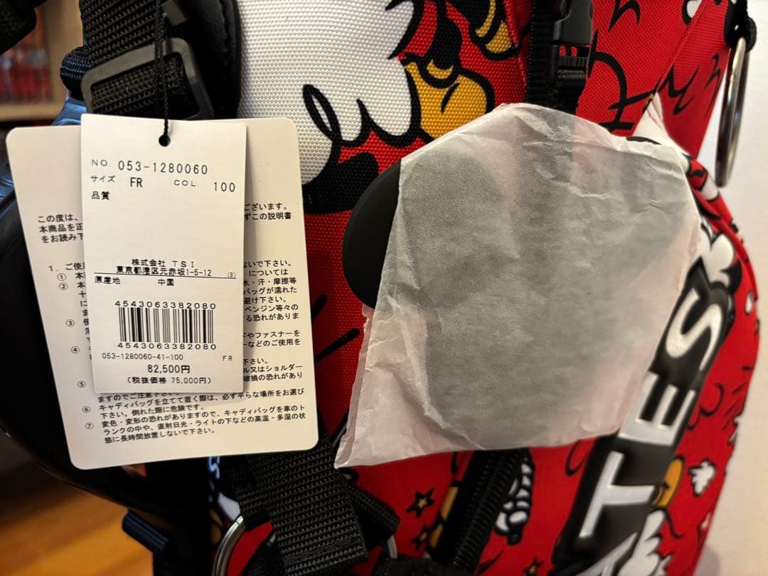 パーリーゲイツ　89個限定生産　赤ミッキーキャディバッグ