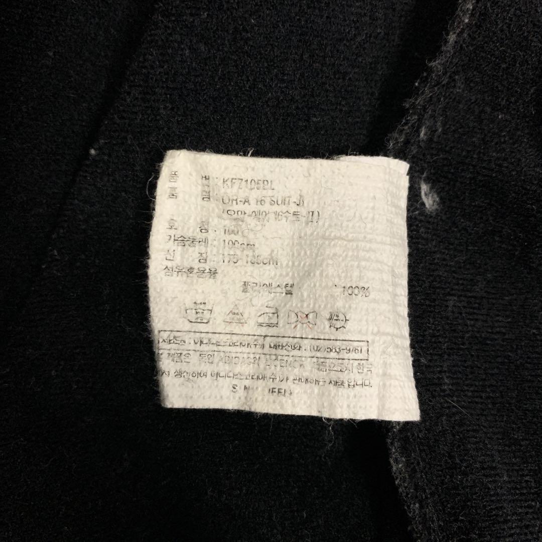 90s アディダス トラックジャケット ジャージ ブラック 刺繍 サイドライン