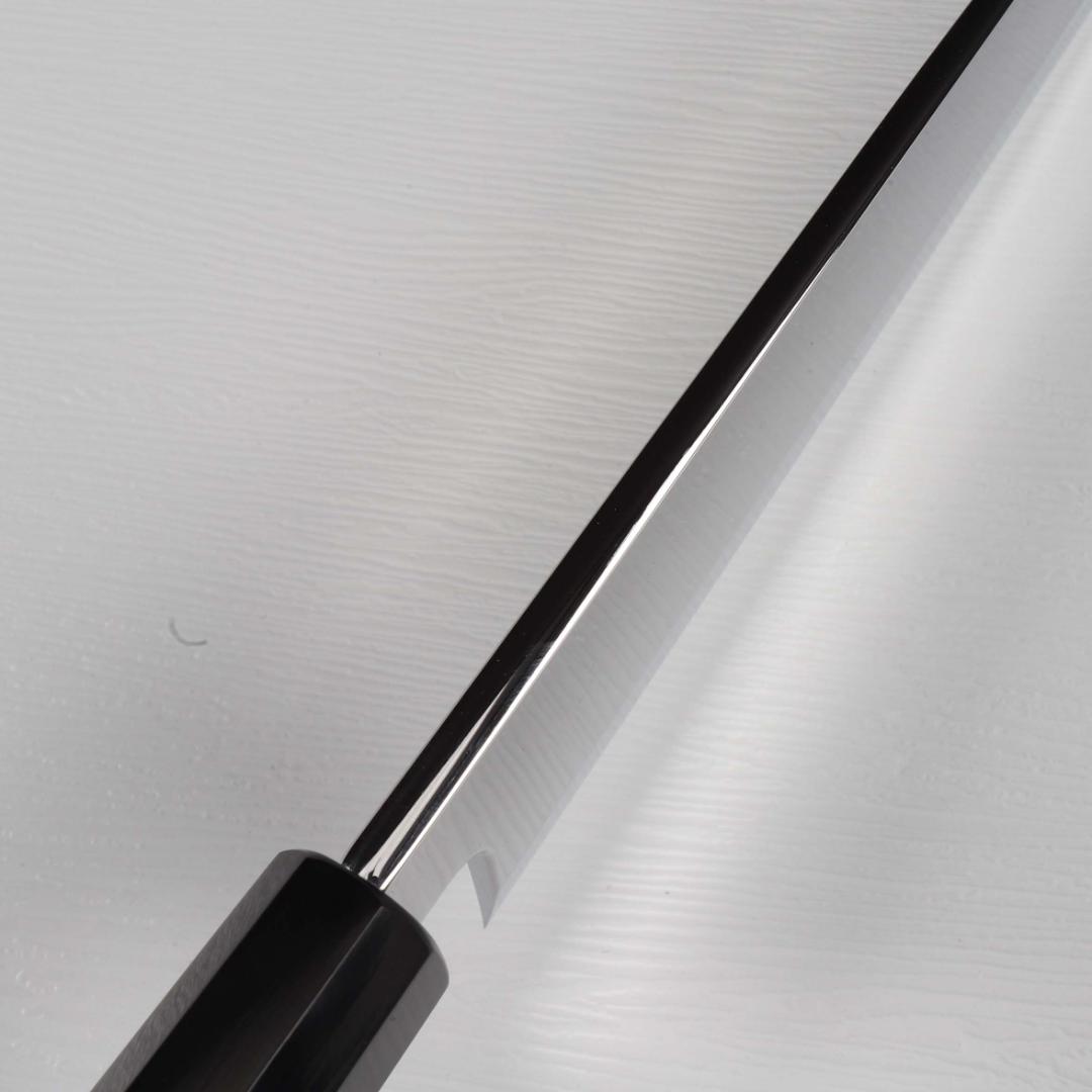 7794鱧切り 骨切り包丁 尺寸 ウルトラ鏡面仕上げ刺身包丁 黒檀黒水牛角