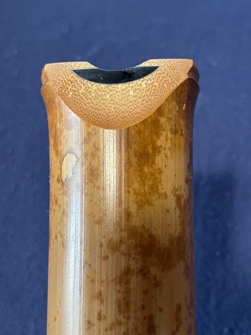 尺八　都山流　一開銘二印中継ぎ金三線1尺9寸管