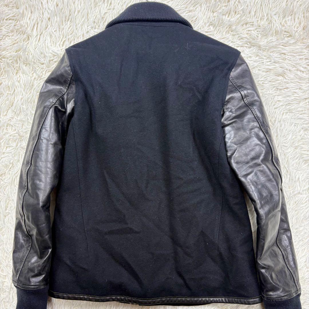 希少/美品✨イサムカタヤマバックラッシュ　袖レザー　スタジャン　ホースハイド　S