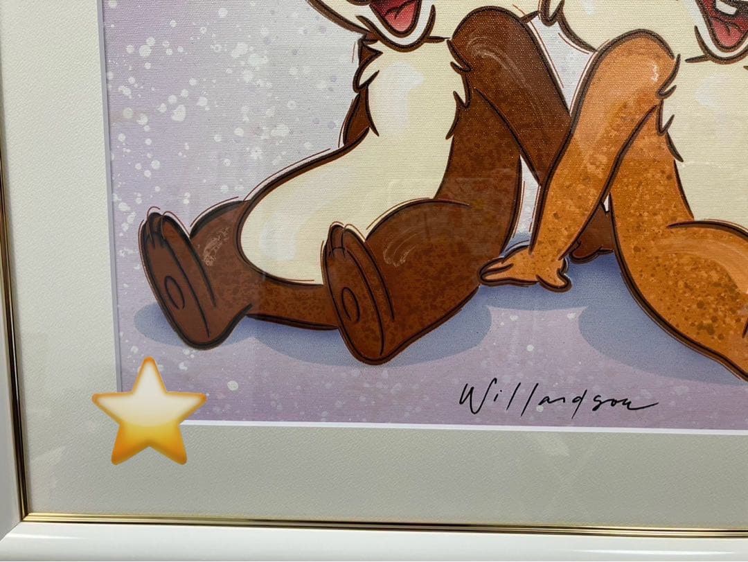 デビッド・ウィラードソン BACK TOGETHER（チップ&デール） 版画