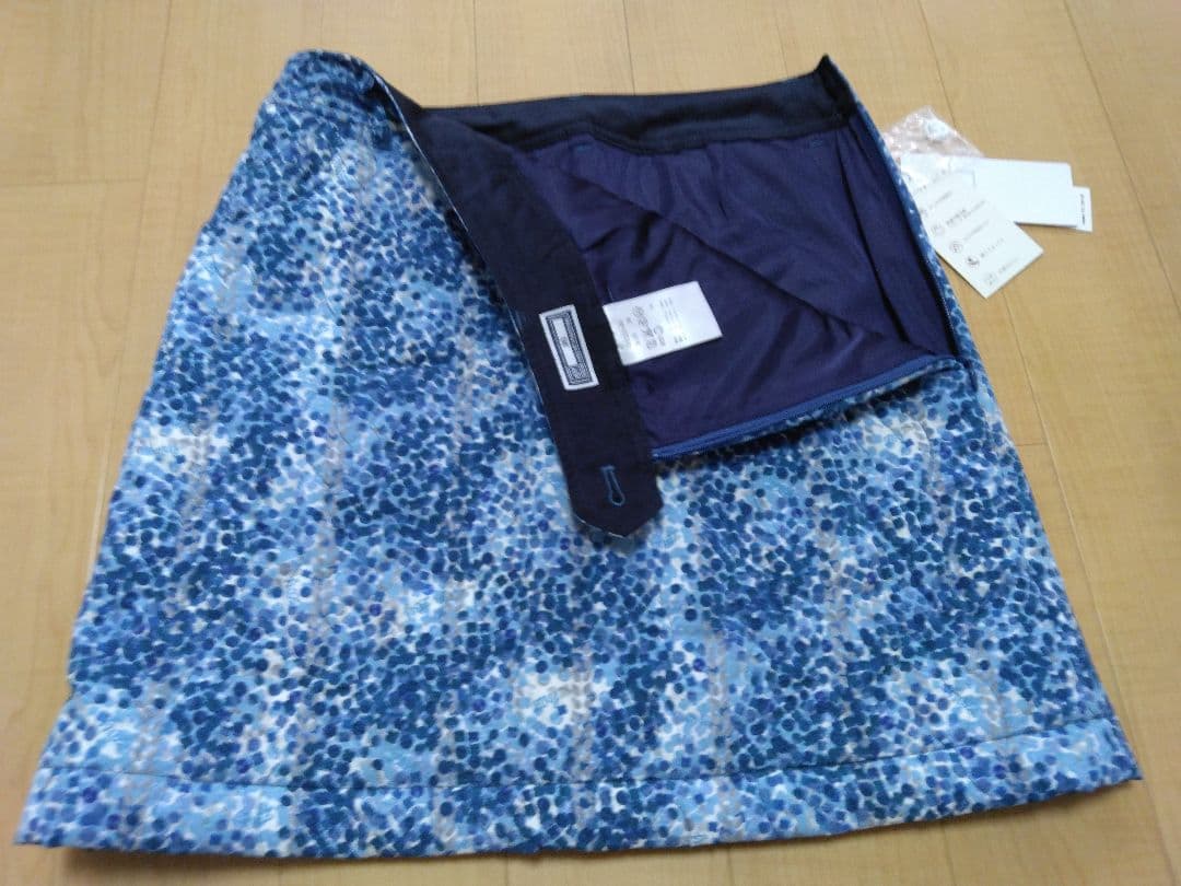 【新品】ZOY ゾーイ 中綿入り ブルー系柄模様 スカート サイズ36