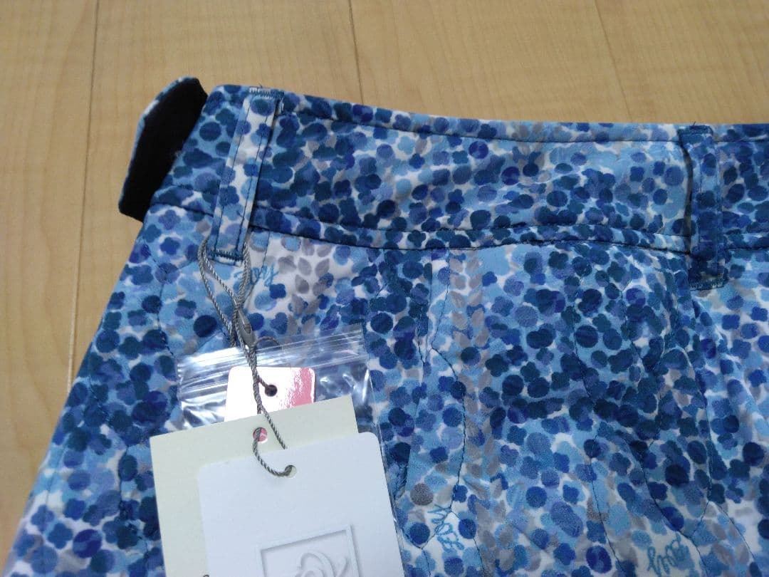 【新品】ZOY ゾーイ 中綿入り ブルー系柄模様 スカート サイズ36